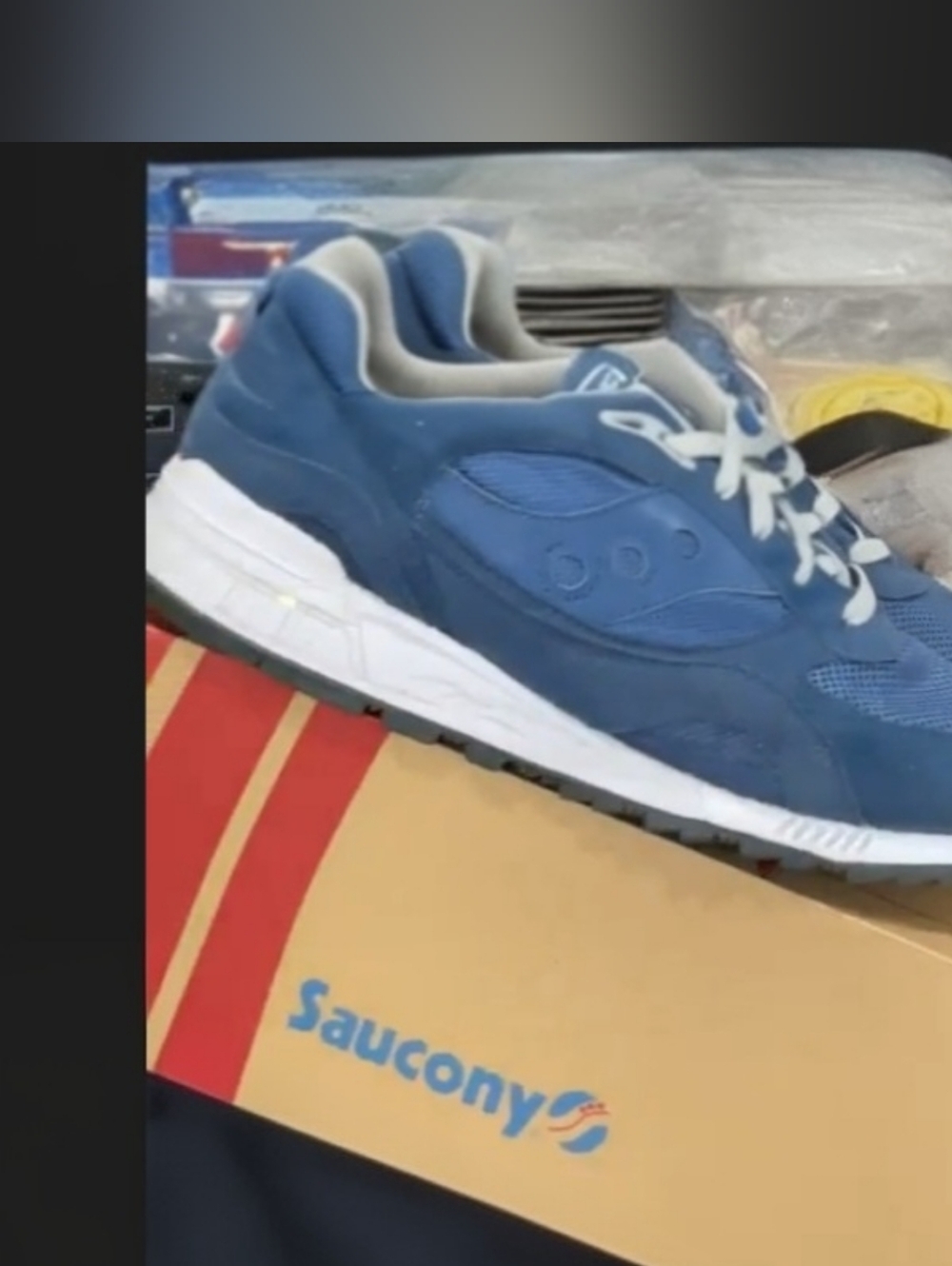 Saucony Men's Blue Lace-Up Athletic Sneakers